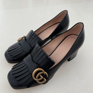 COPY - Gucci Marmont GG blocked heel, 37 black, in very good condition, no box